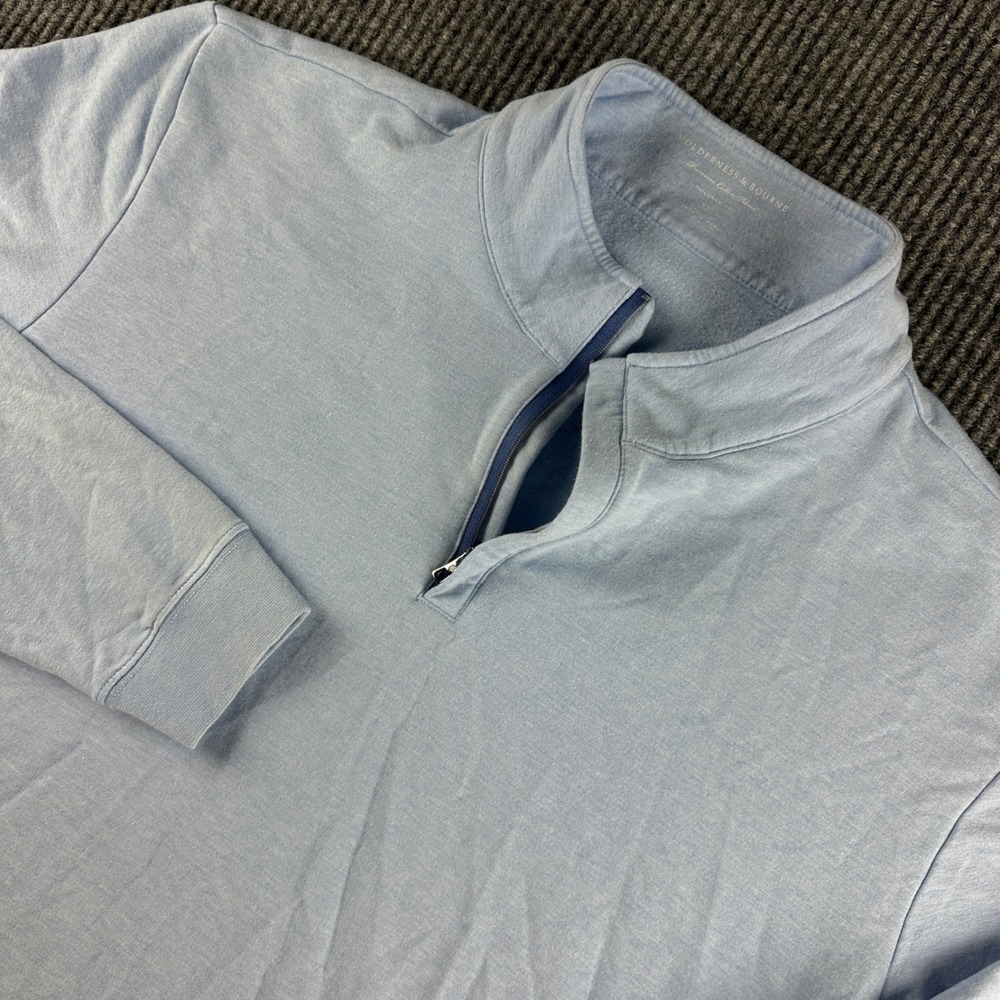Holderness & Bourne Harper Pullover Heathered Skye Blue Quarter Zip XXL HB2316